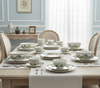 Verdant Charm Luxury Tableware Set with Hand-Finished Botanical Motifs