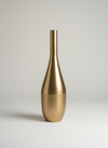 Elegant Brushed Gold Metal Vase – Modern Minimalist Luxury Décor Accent