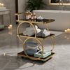 Luxury Gold Spa & Bathroom Utility Trolley – 3-Tier Elegant Organizer with Wheels