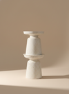 Modern Sculptural Ceramic Pedestal Vase – Minimalist Contemporary Décor Accent
