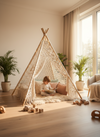 Luxury Macramé Teepee Tent for Home, Garden & Kids Play Area