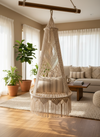 Luxury Handwoven Macramé Hanging Chair for Home & Patio